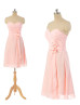 Chiffon Sweetheart Neckline Short Bridesmaid Dress 